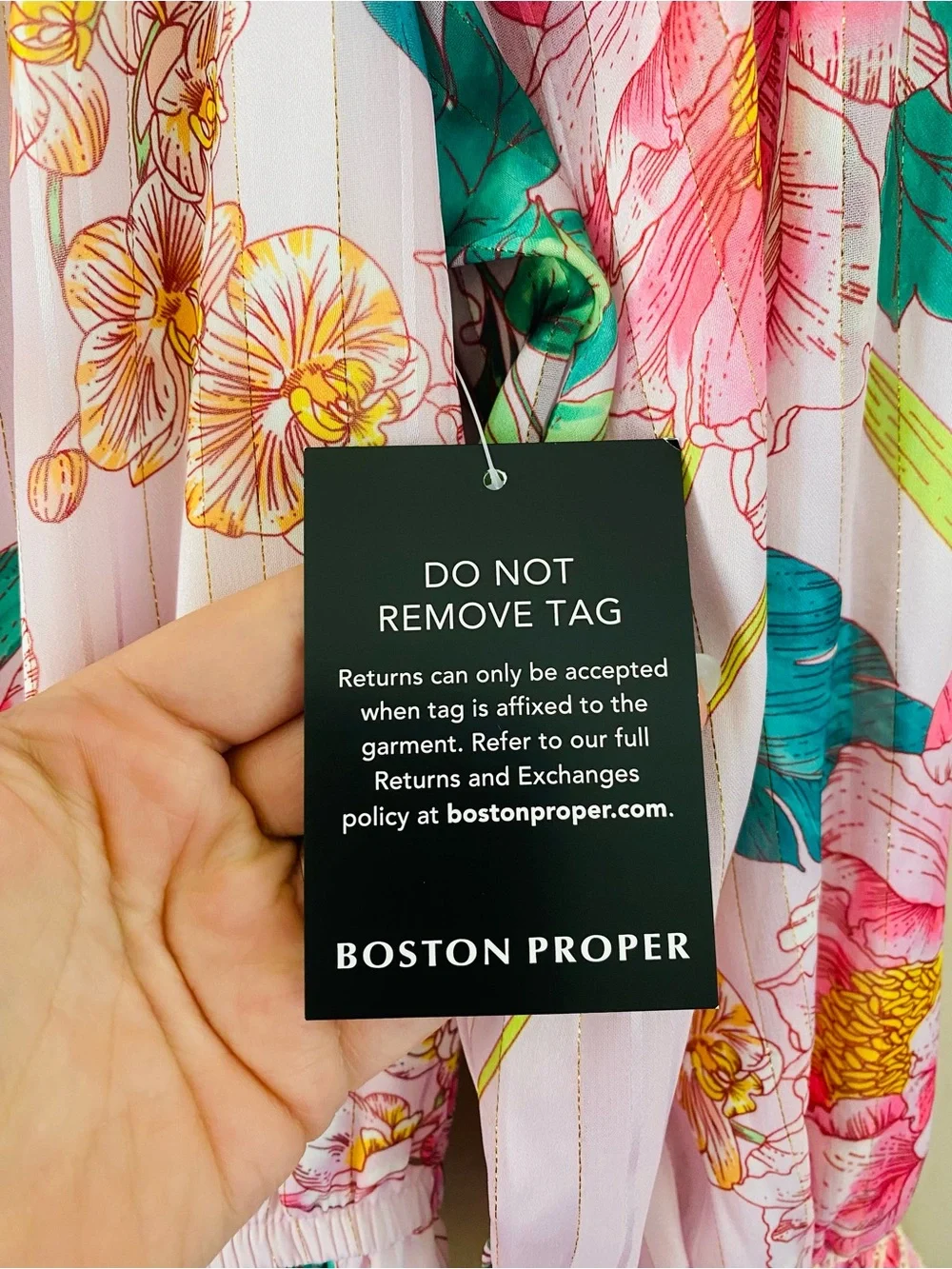 Boston Proper NWT Floral Blooms Pink Floral Off-Shoulder Maxi Dress Size Small - Picture 8 of 11